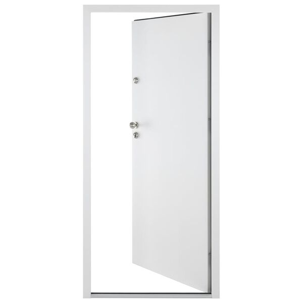 vidaXL Front Door White 90x200 cm Aluminium