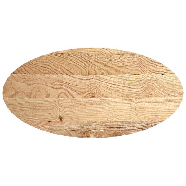 vidaXL Table Top 120x60x2 cm Solid Wood Oak Oval