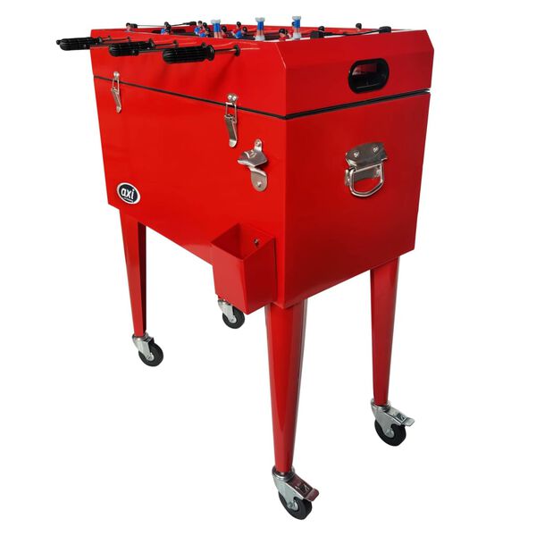 AXI Cooler with Football Table 65 L Red