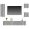 vidaXL 5 Piece TV Cabinet Set Grey Sonoma Engineered Wood