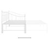 vidaXL Pull-out Sofa Bed Frame without Mattress White Metal 90x200 cm
