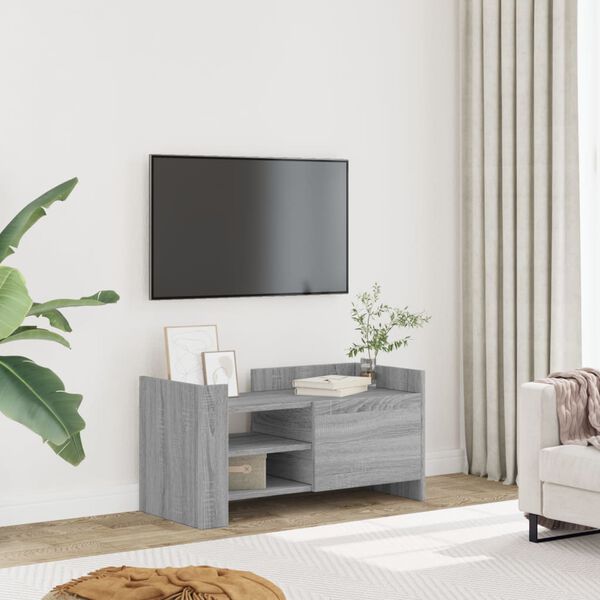 vidaXL TV Cabinet Grey Sonoma 80x35x40 cm Engineered Wood