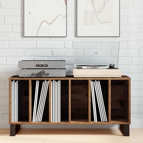 vidaXL Record Cabinet Old wood 100 x 38 x 48 cm Engineered Wood