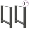vidaXL Dining Table Legs Anthracite 2 pcs 80x(72-73) cm Steel