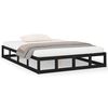 vidaXL Bed Frame without Mattress Black 140x200 cm Solid Wood