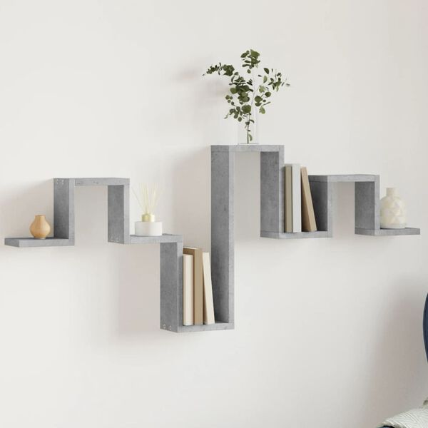 vidaXL Wall Shelf Concrete Grey 104.5x10x43 cm Engineered Wood