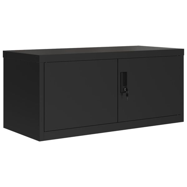 vidaXL File Cabinet Black 90x40x180 cm Steel