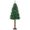 vidaXL Slim Christmas Tree Green 180 cm PVC and Solid Pine wood