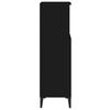 vidaXL Bathroom Cabinet Black 30x30x100 cm Engineered Wood