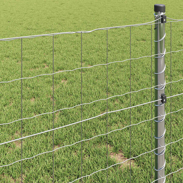 vidaXL Euro Fence Silver 0.4 x 25 m Hot dip galvanized iron