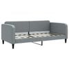 vidaXL Daybed with Trundle and Drawers Light Grey 90x190 cm Fabric