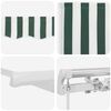 vidaXL Awning Striped Green and white 4.5 x 3 m Polyester and metal