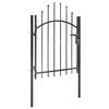 vidaXL Garden Gate Woerden Steel 1x1 m Black