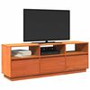vidaXL TV Cabinet Wax Brown 140x37x50 cm Solid Wood Pine