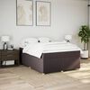 vidaXL Box Spring Bed with Mattress Dark Brown 140x200 cm Fabric