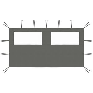 vidaXL Gazebo Sidewall with Windows 4x2 m Anthracite