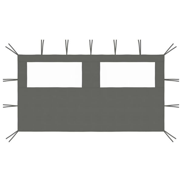 vidaXL Gazebo Sidewall with Windows 4x2 m Anthracite