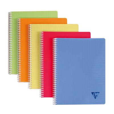 Clairefontaine Wirebound Notebooks Linicolor A4 90 Sheets Squared 5x5 mm 5 pcs