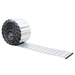 vidaxl Lawn Edging 5 m x 10 cm Galvanised Steel Silver