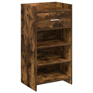 vidaXL Shoe Cabinet Smoked Oak 48 x 36 x 92 cm Engineered Wood