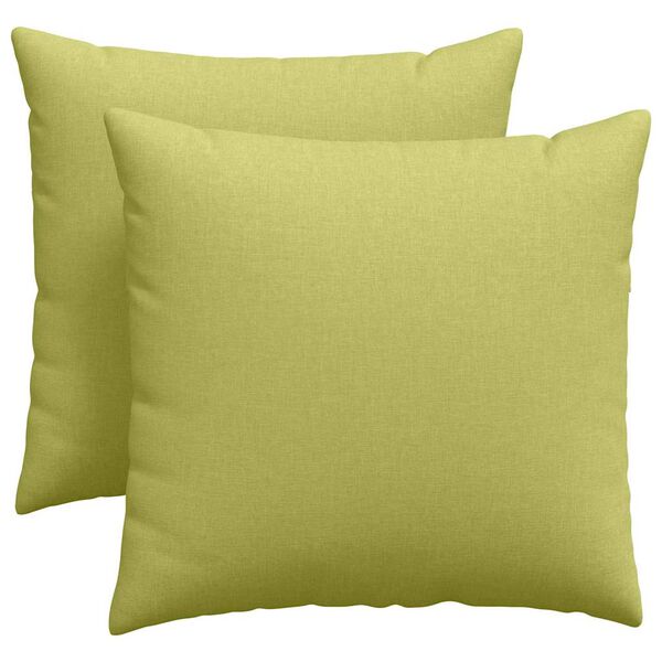 vidaXL Sofa Pillows 2 pcs Light Green 45 x 45 cm Fabric
