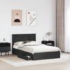 vidaXL Storage Bed with Headboard Black 135 x 190 cm Engineered Wood