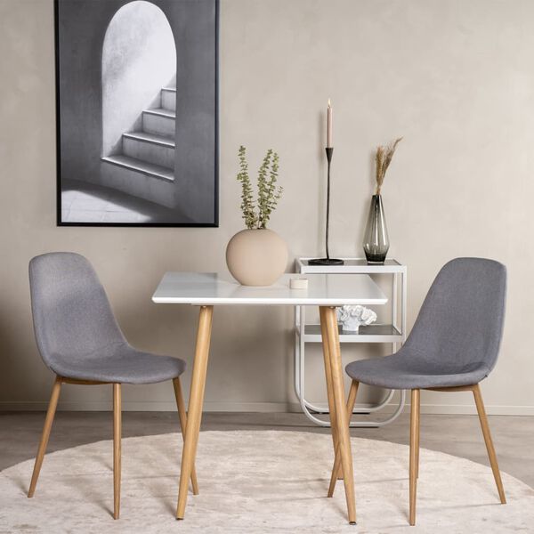 Venture Home Dining Chairs 2 pcs Polar Polyester Grey and Natural