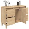 vidaXL Sink Cabinet Sonoma Oak 80x33x60 cm Engineered Wood