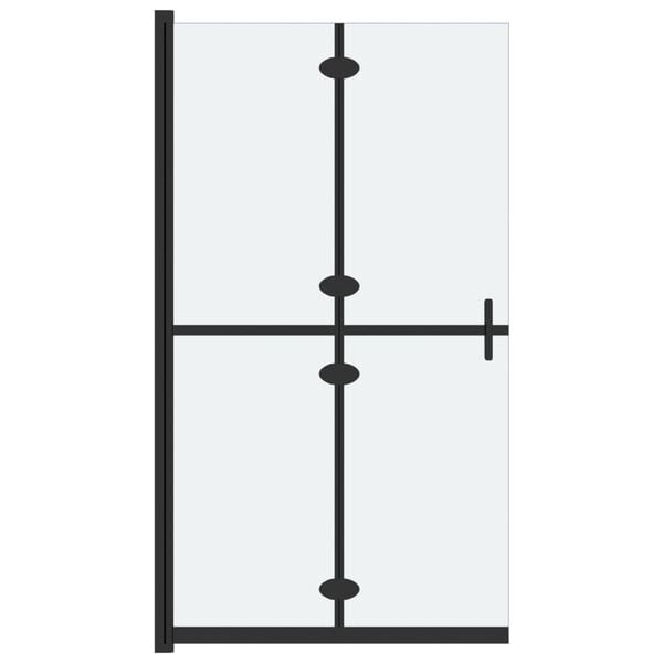 vidaXL Foldable Walk-in Shower Wall Frosted ESG Glass 110x190 cm