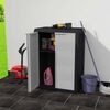 vidaXL Garden Storage Cabinet with 1 Shelf Black and Grey