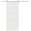 vidaXL Barn Door White 80 x 2.5 x 208 cm Solid Pine Wood
