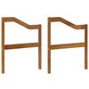 vidaXL Armrest 2 pcs Natural 59 x 4 x 73 cm Solid Acacia Wood
