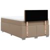 vidaXL Box Spring Bed with Mattress Cappuccino 120x190 cm Faux Leather