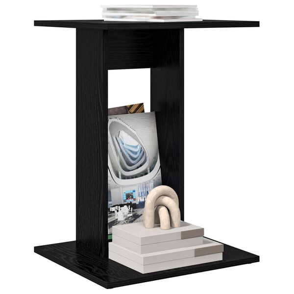 vidaXL Side Table Black Oak 45 x 40 x 62.5 cm Engineered Wood