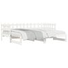 vidaXL Pull-out Day Bed without Mattress White 2x(90x200) cm Solid Wood