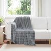 vidaXL Throw Blanket Dark Grey 150 x 130 cm Fleece
