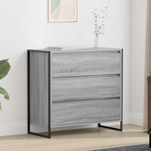 vidaXL Sideboard Grey Sonoma 79 x 36 x 75.5 cm Engineered Wood