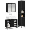 vidaXL Bathroom Furniture Set 3 pcs Black Oak Engineered Wood
