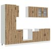 vidaXL 8 Piece Kitchen Cabinet Set Kalmar Artisan Oak Engineered Wood