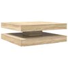 vidaXL Coffee Table 360-Degree Rotatable Sonoma Oak 90x90x34.5 cm