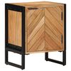 vidaXL Bedside Table Brown 40 x 30 x 50 cm Solid Acacia Wood and Metal