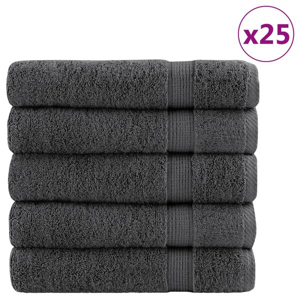 vidaXL Premium Shower Towels "SOLUND" 25 pcs Anthracite 70x140 cm 600 gsm