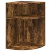 vidaXL End Table Smoked Oak 39.7 x 39.7 x 60 cm Engineered Wood