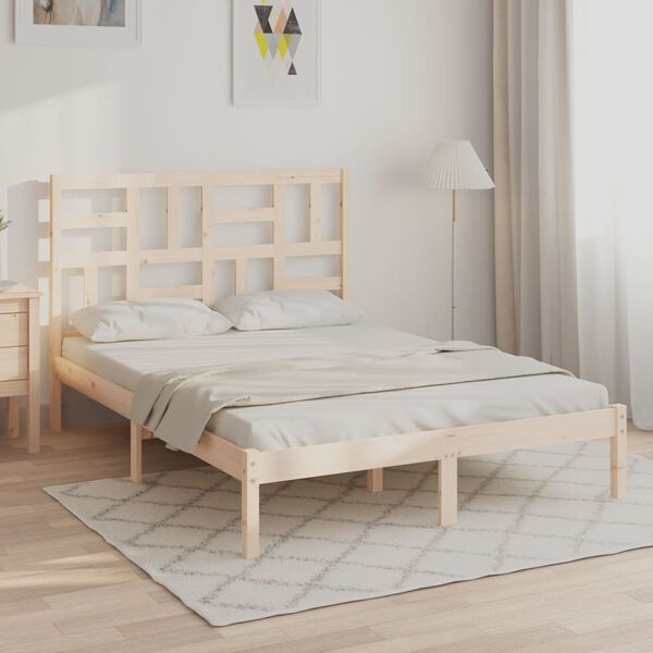 vidaXL Bed Frame without Mattress Solid Wood 120x200 cm