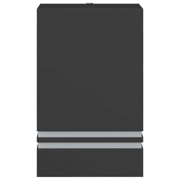 vidaXL Outdoor Wall Lights 2pcs Black Stainless Steel