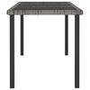 vidaXL Garden Dining Table Grey 180x70x73 cm Poly Rattan