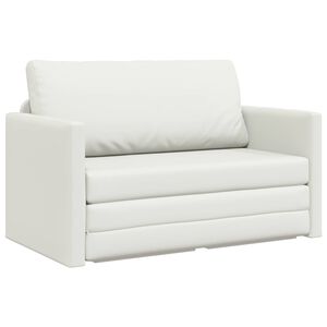 vidaXL Folding Sofa Bed White 124 x 71 x 78 cm PVC