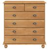 vidaXL Chest of Drawer ASKIM Brown 91 x 40 x 95.5 cm Solid Pine Wood
