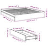 vidaXL Bed Frame with Drawers without Mattress Black 180x200 cm Super King