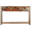 vidaXL Console Table with 3 Drawers 120x30x75 cm Solid Acacia Wood